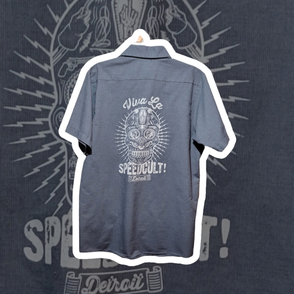 Unisex, Viva La Speedcult, Detroit, Mechanic Shirt. RARE